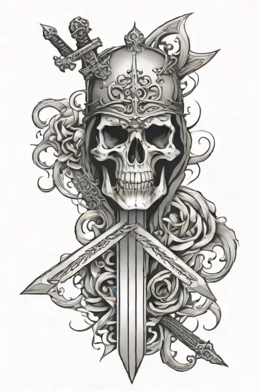 Cybersigilism With Sword And Skulls