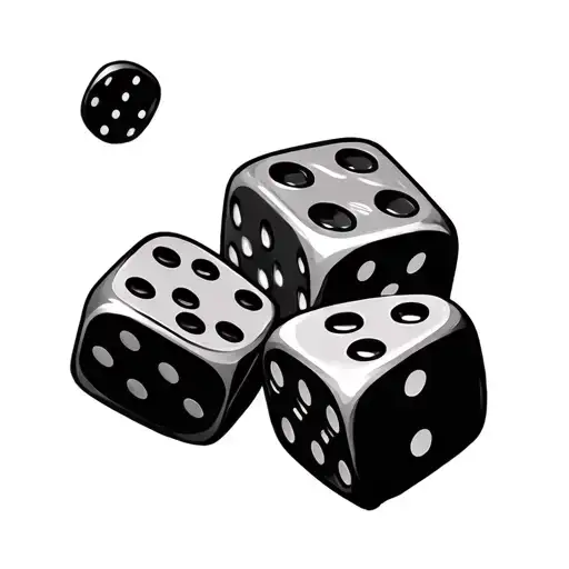 Pair Of 2 Dice Symbolizing The Gamble