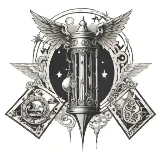 Flying Tower Tarot Card