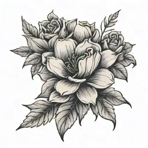 Pretty Flowers With The Name Written