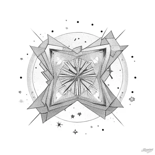 Shooting Star Sparkle With Lines Following