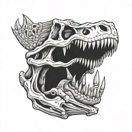 Dinosaur Skeleton Hand Holding