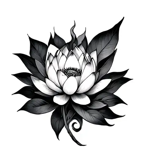 Sonder With Lotus Flower And Stitches On The O