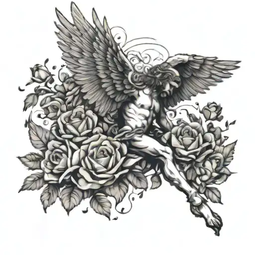 Icarus Falling On A Bed Of Roses