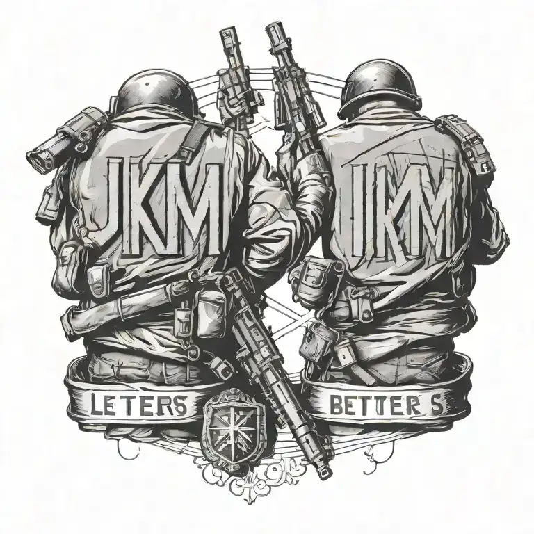 Jkm Letters Between 2 Soldiers Seen From The Back