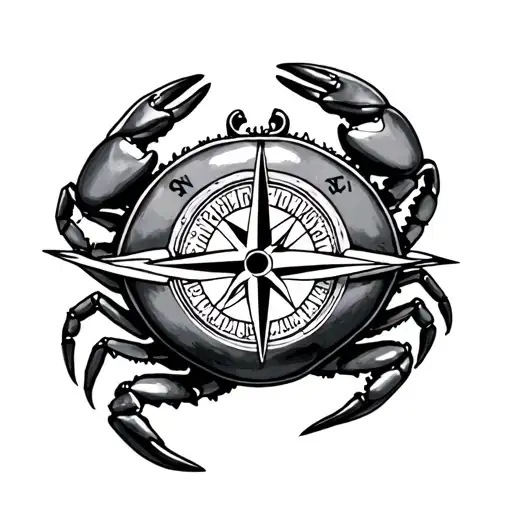 Crab Florida Coast Compass Intertwined Within