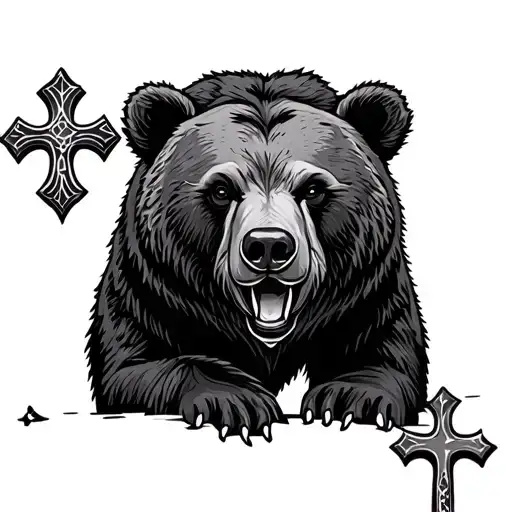 Bear And Crosses