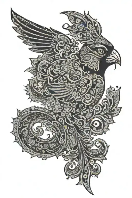 Paisley Pattern Cardinal
