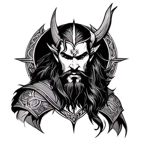 Norse Evil Half Sleeve Tattoo Featuring Loki