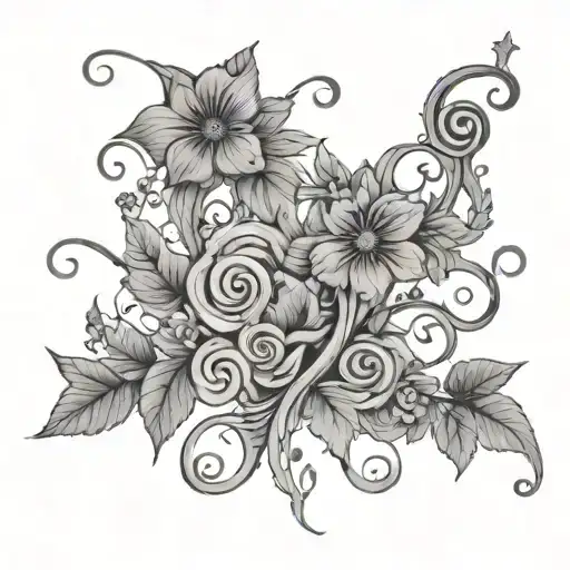 An Intricate Design Of Vines And Flowers With Hidden Money Symbols And Snails