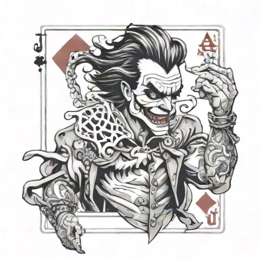 Samulai Japan And Joker Card Featuring