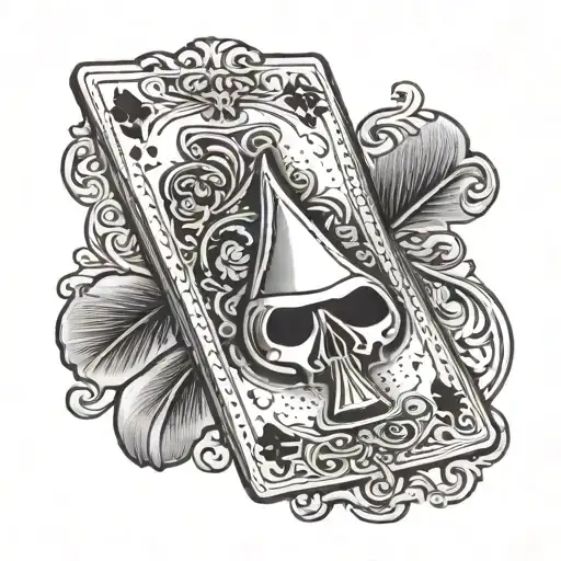Theater Tattoo With Playing Card Jack Of Spades