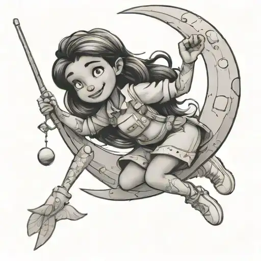 Disney Pixar Girl Fishing Off The Moon Named