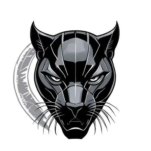 Marvel Black Panther Full Body As Part Of A Black Panther Face