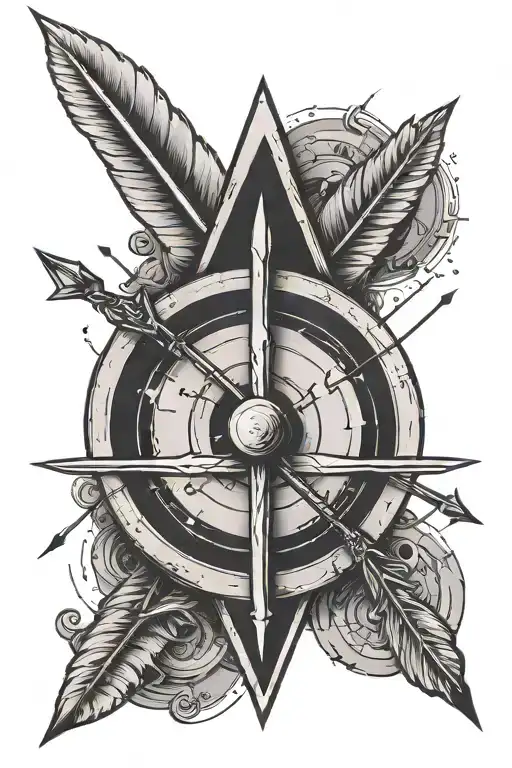 Crosshair And Arrow Piercing