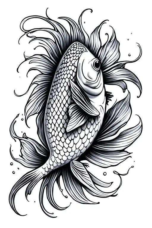 Small Fish With Filigree Scales