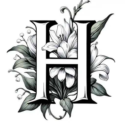 The Letter H Turning It A Lily Of The Valley Flower