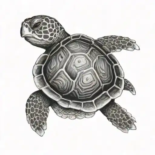 A Turtle Carrying The World On Its Shell Pattern