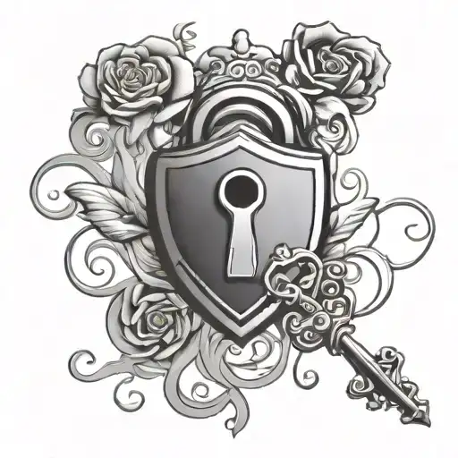 Lock And Key Romantic Script Font Surrounded