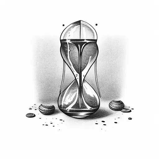 Hourglass Revealing Death