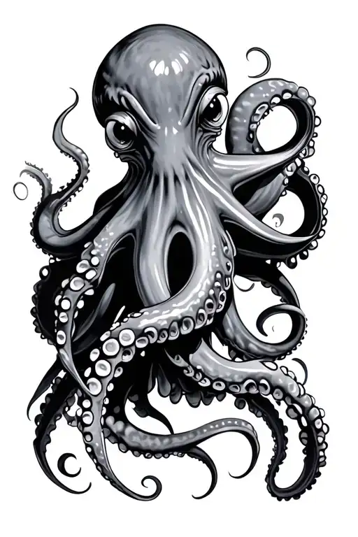 Agressive Deep Sea Octopus Wrapped Loosely