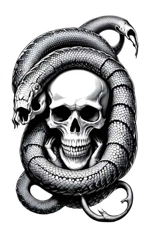 Skulls Serpant Hear No See No Speak No Evil