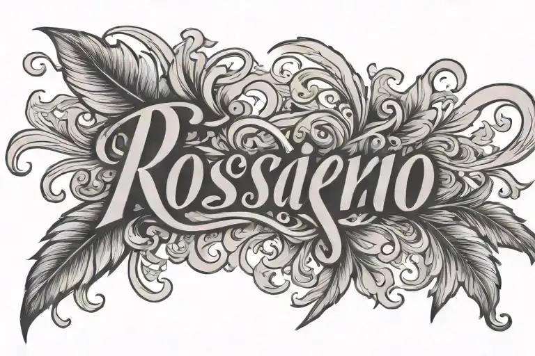 Rosario Name In Elegant Script