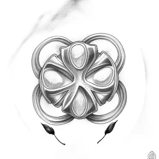 Horse Shoe With 4 Leaf Clover Inside