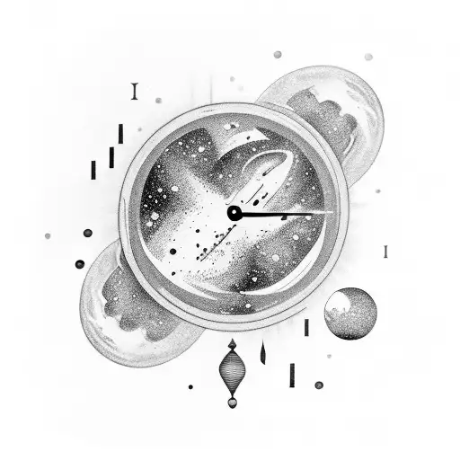 Hourglass And Galaxy