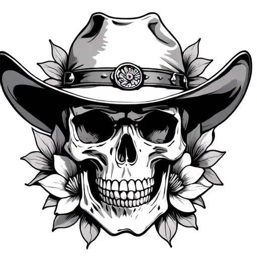 Cowboy Skull Flower