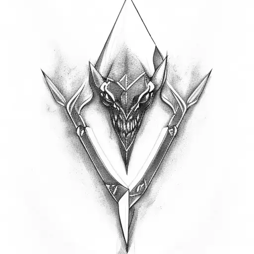 Thin And Straight Symmetrical Dagger