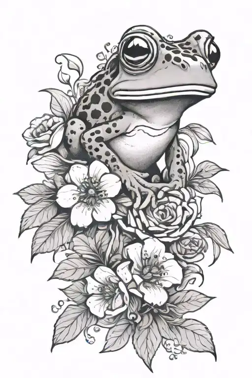 Frog And Flower Bouquet