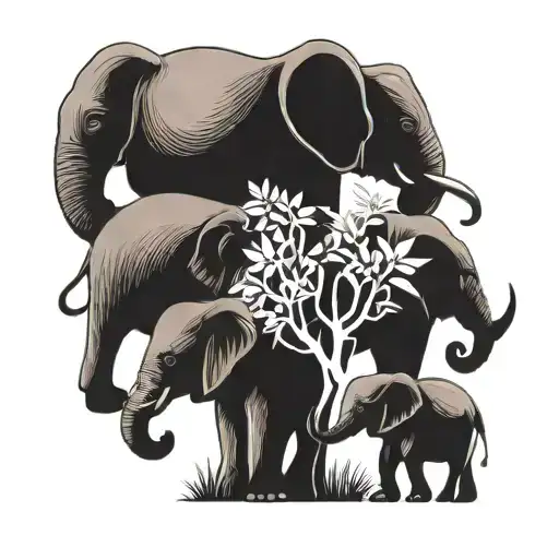 Adoption Date Tattoo With Elephants