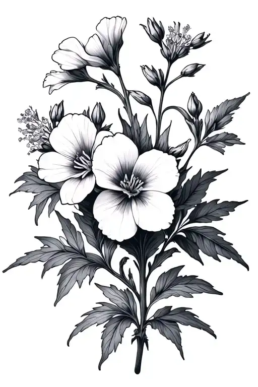 Larkspur And Primrose Flowers For Hip Placement