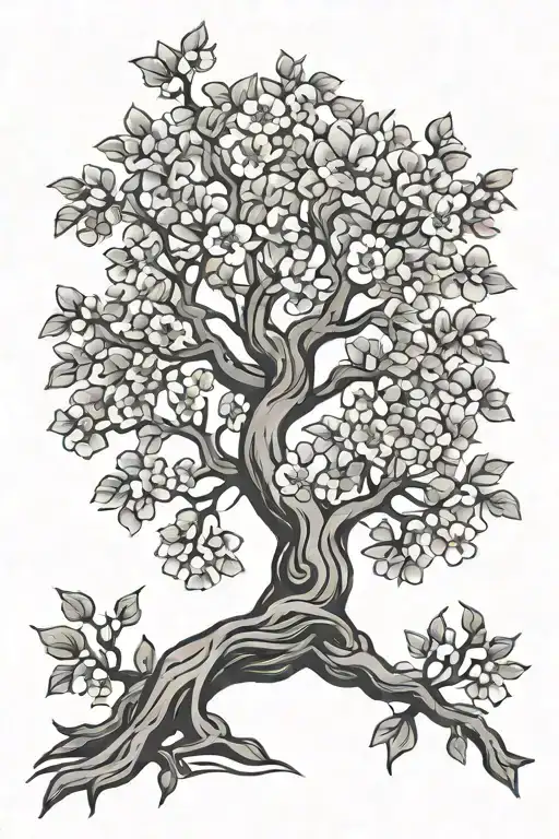 Blossom Tree Intertwined Simple
