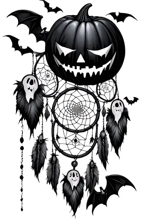 Halloween Dream Catchers With Bats Ghosts
