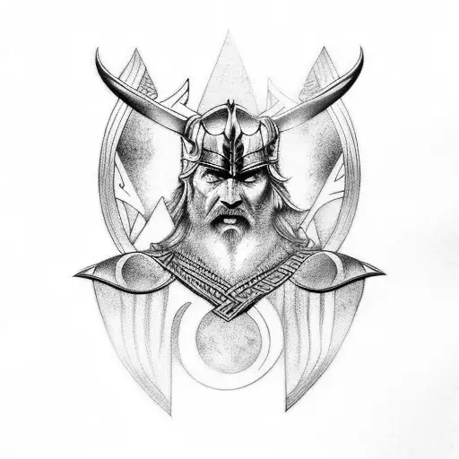 Upper Arm Norse Sleeve With Odin