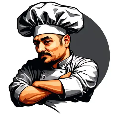 Chef Concept Tattoo Design