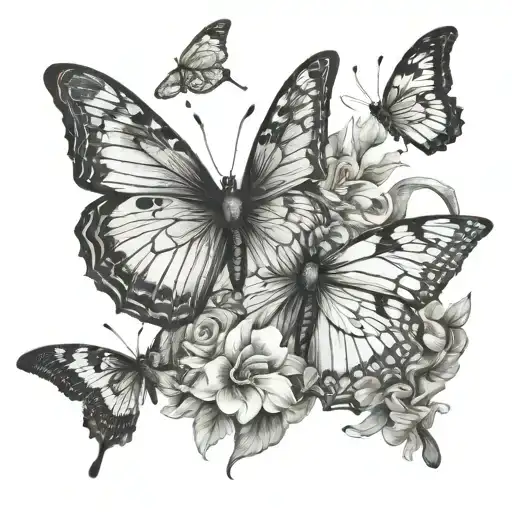 Butterflies And Ocean