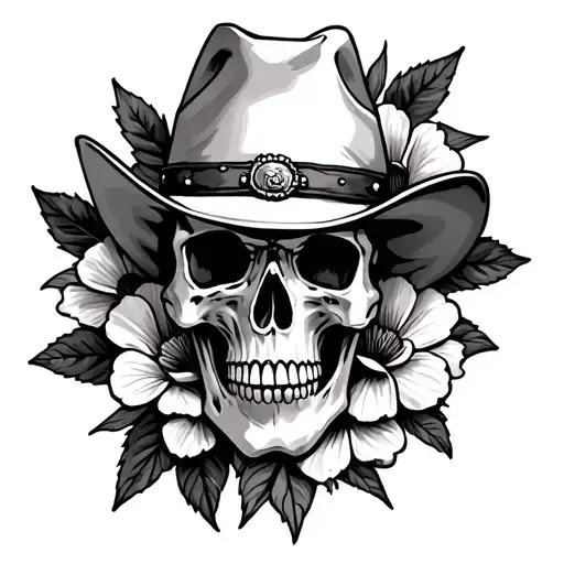 Cowboy Skull Flower