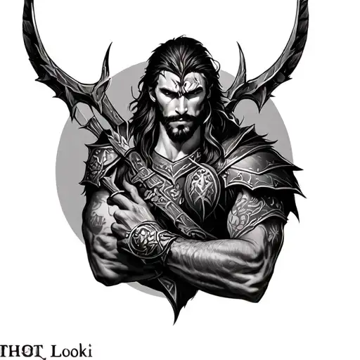 Norse Evil Half Sleeve Tattoo Featuring Loki