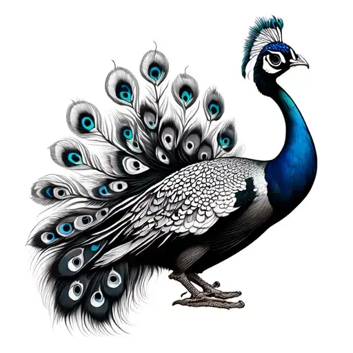 Rude Peacock Looking