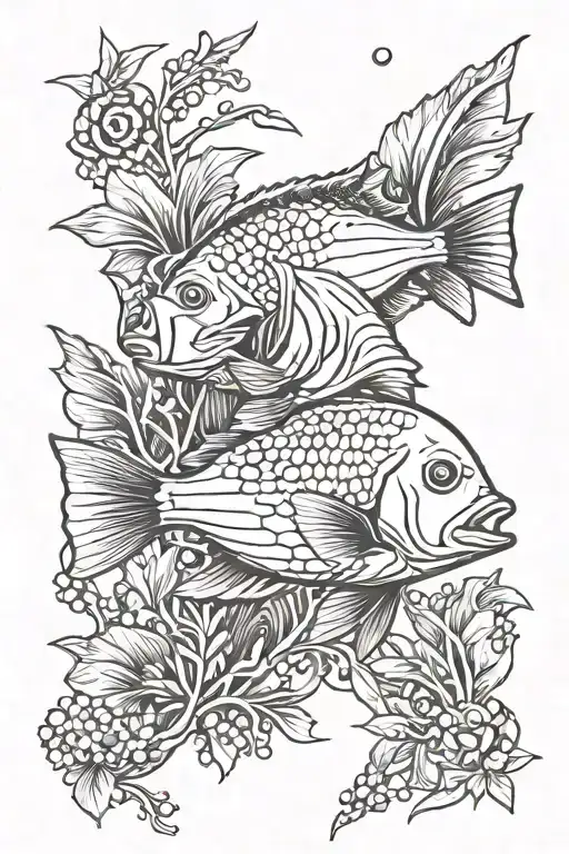 Tropical Underwater Theme With Tropical Fish And Pirates