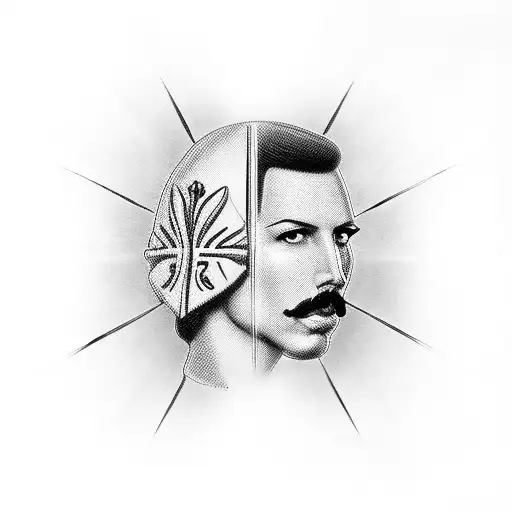 Freddy Mercury Face On Virgin Mary Body