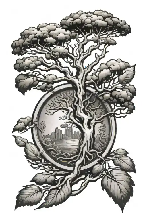 Coin With Standard Design With A Tree Growing On Top Of It