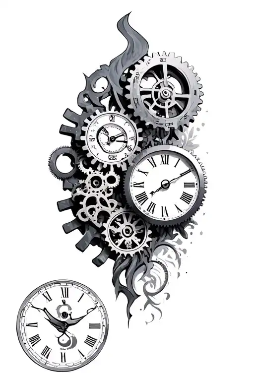 Birth Clock And Gears Integrated