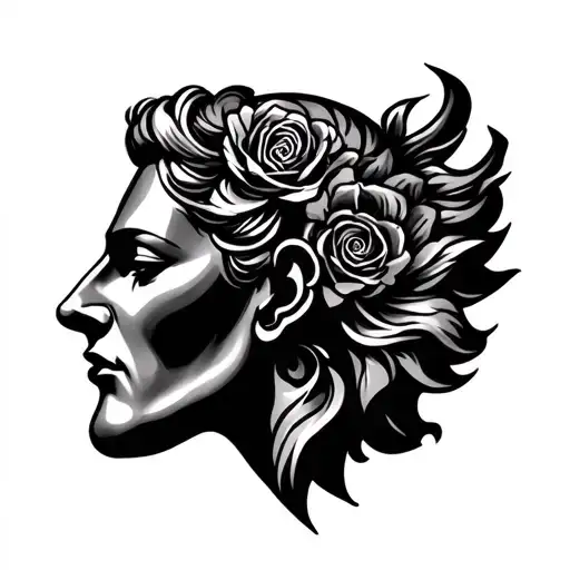 Religious Full Neck Tattoo Front View