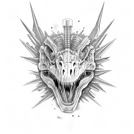 Tyrannosaurus With Machine Gun