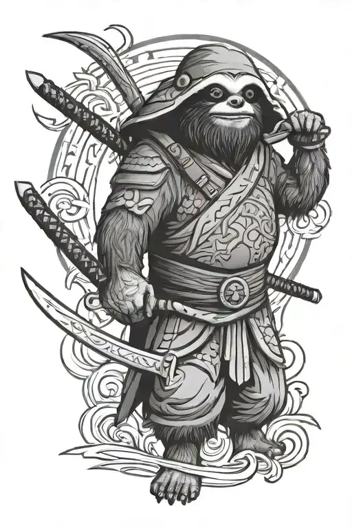 Sloth Samurai With Sword