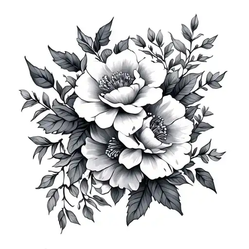 Flower Vine Wrapped Around Arm Sleeve